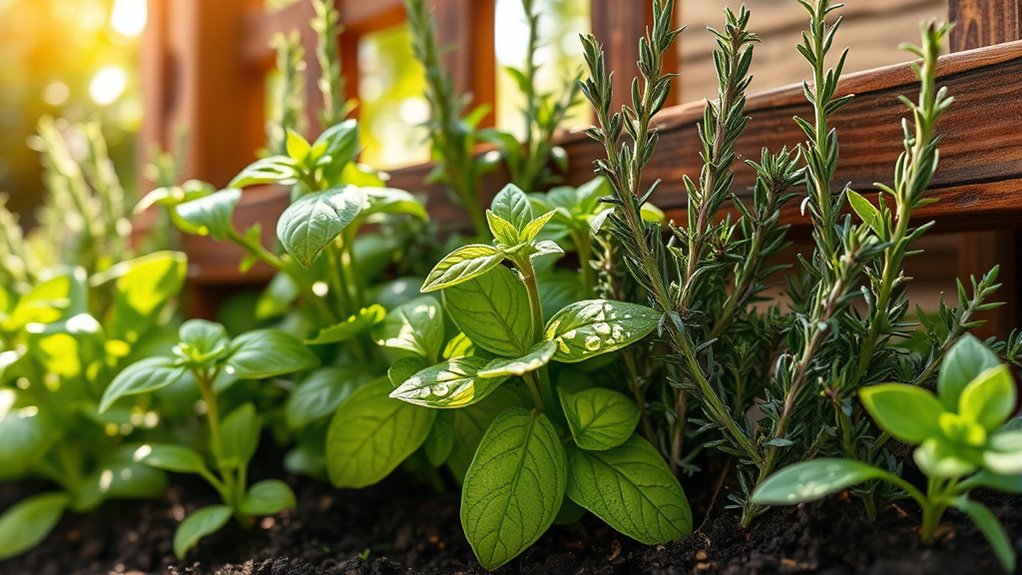 herbs support each other