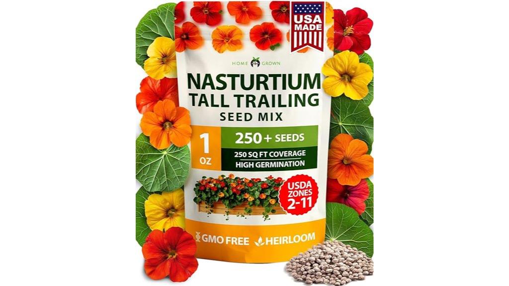 home grown trailing nasturtiums