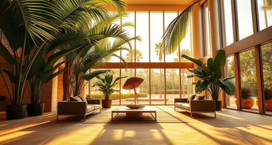 indoor tropical palm decor