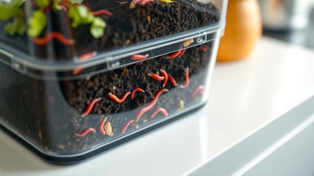 indoor worm composting success