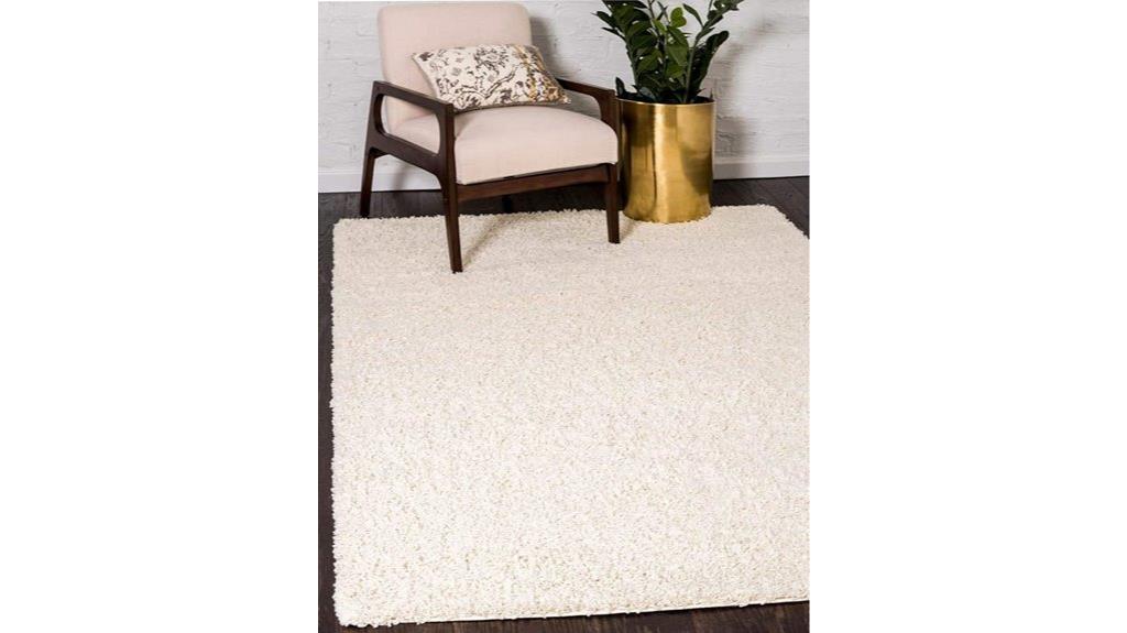 ivory shag rug 6x9