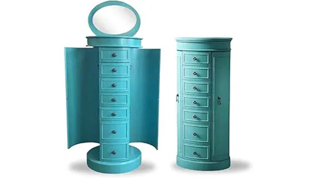 jewelry armoire with mirror