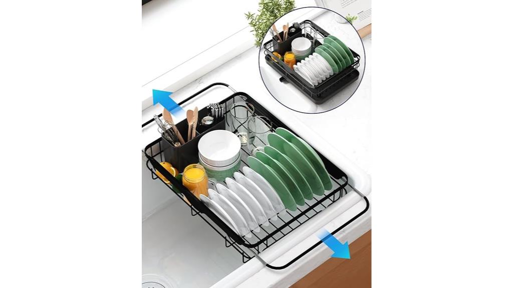 kitchen counter dish rack