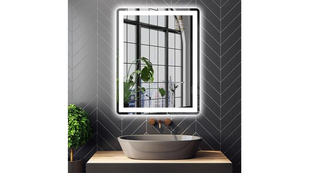 large dimmable led mirror