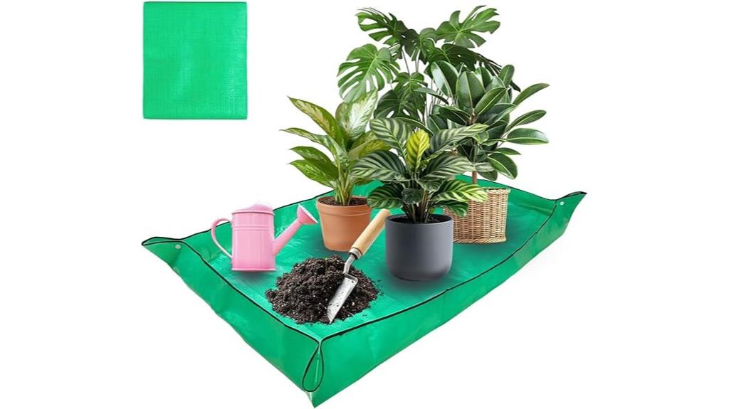 large green plant mat