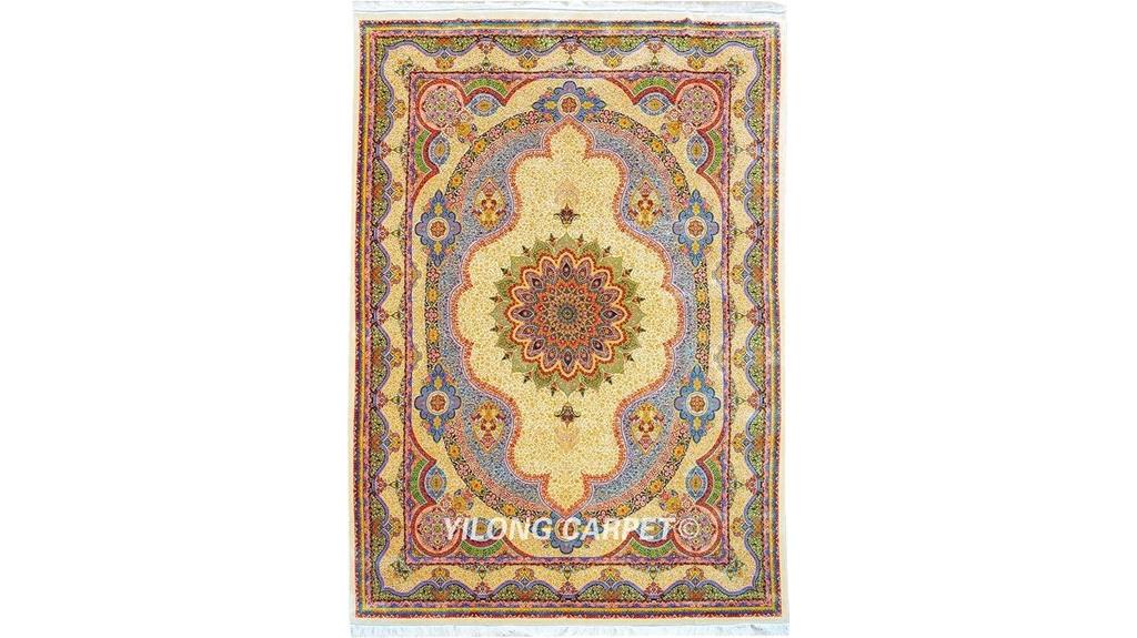 large handmade silk rug