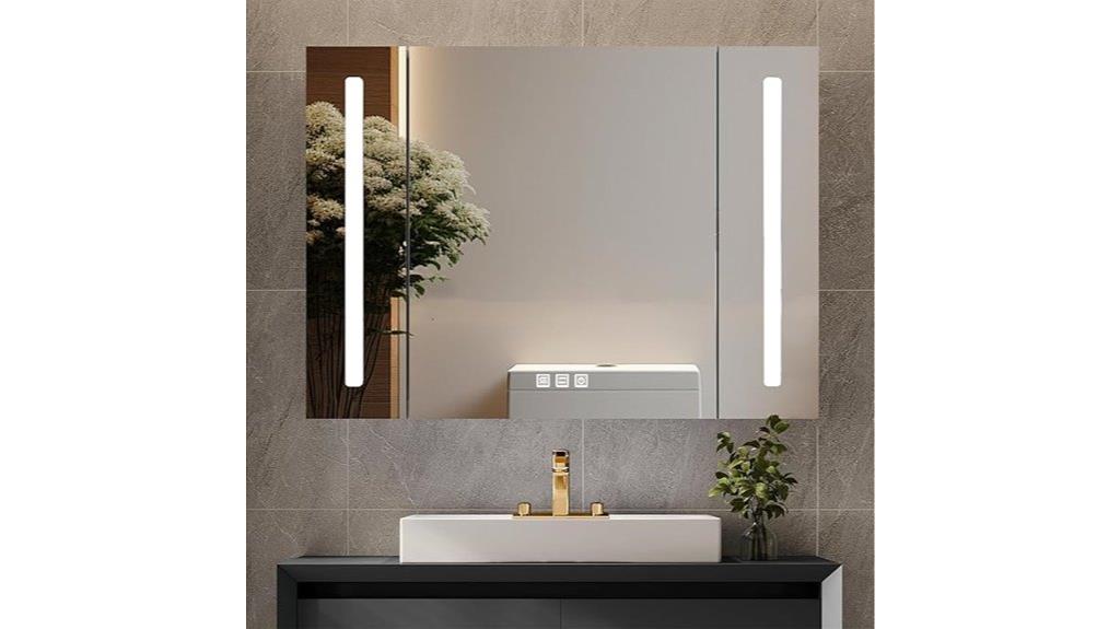 large led bathroom mirror