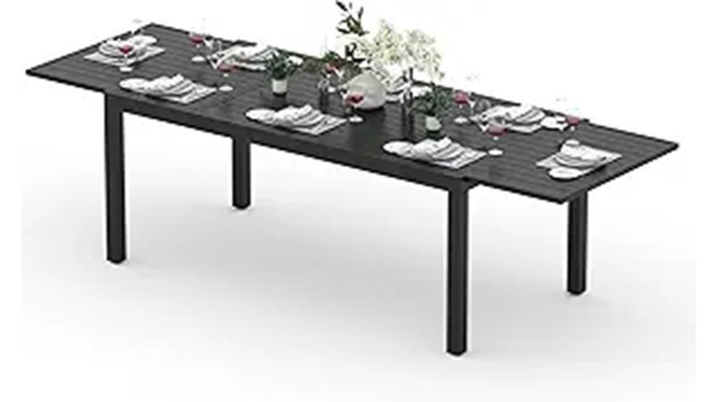 large outdoor dining table