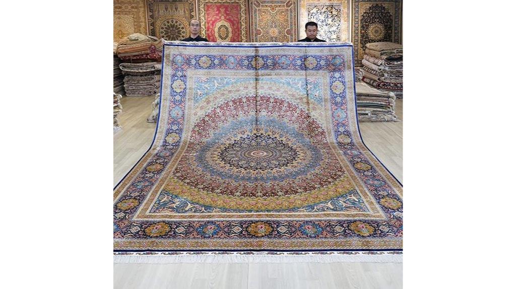 large silk handwoven rug