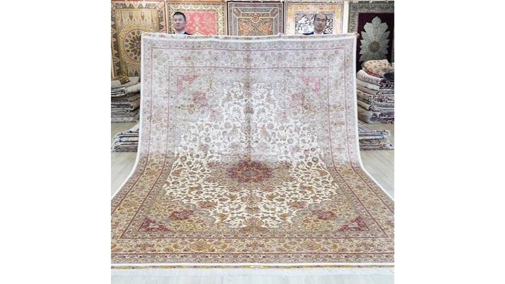 large silk oriental rug