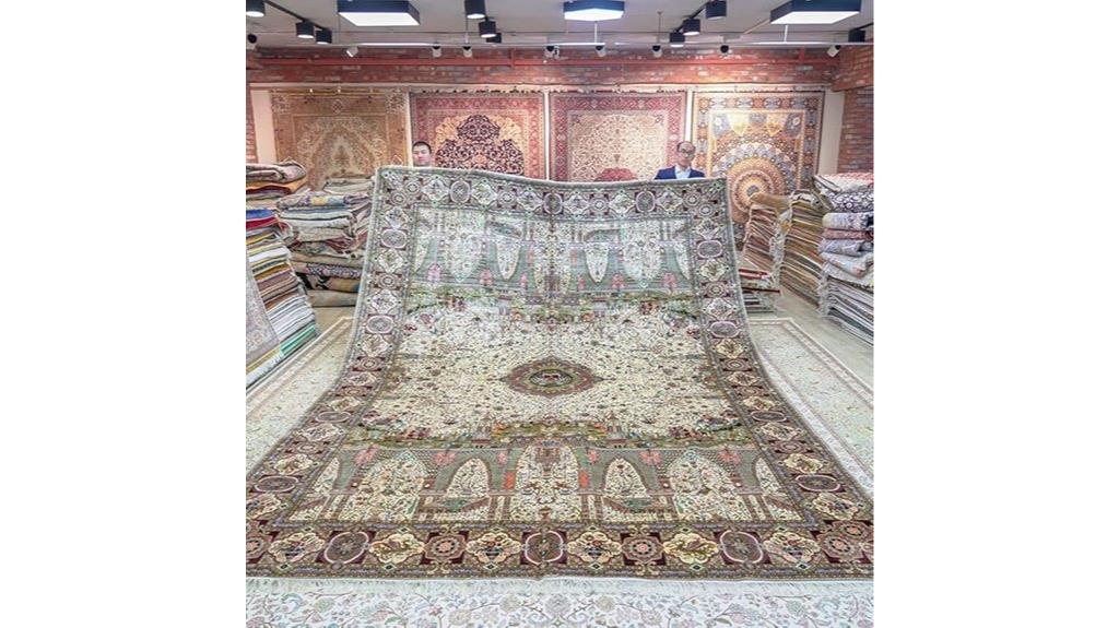 large silk oriental rug