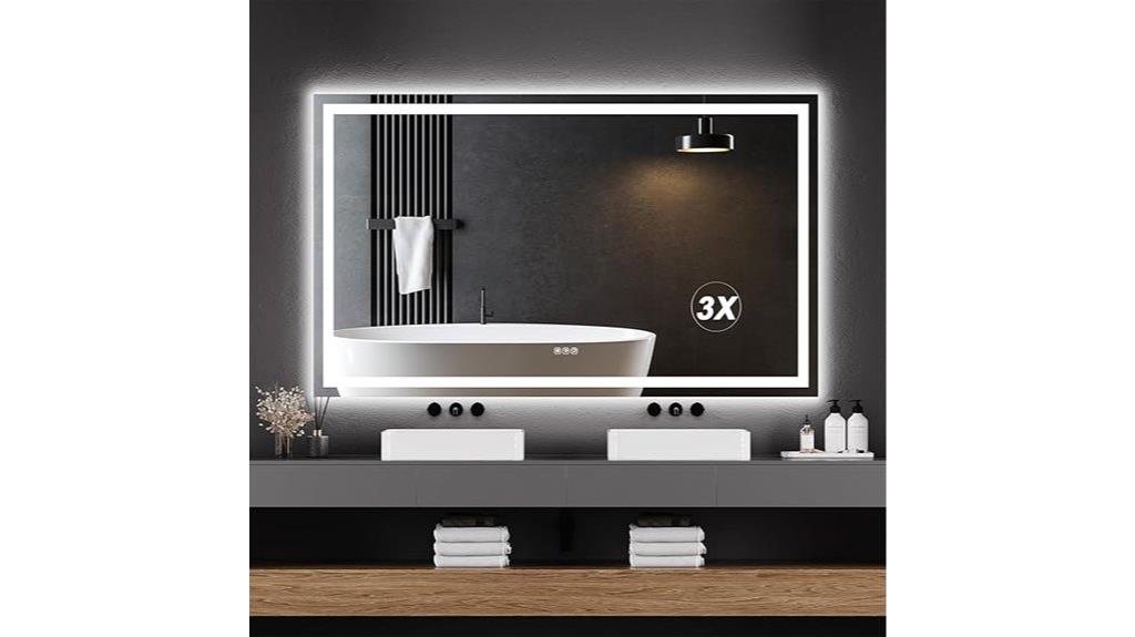 led dimmable anti fog shatter proof