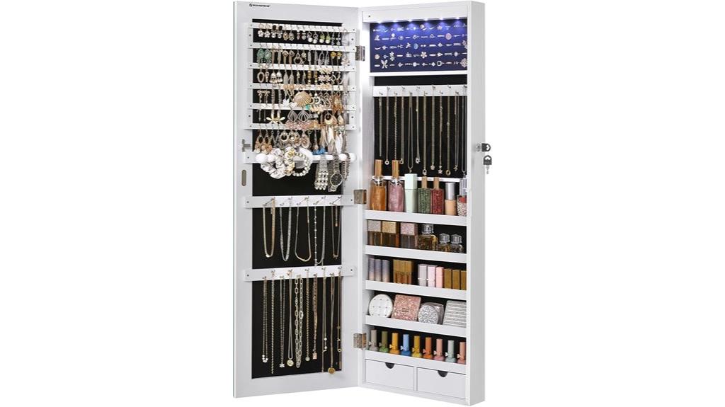 led lit jewelry storage