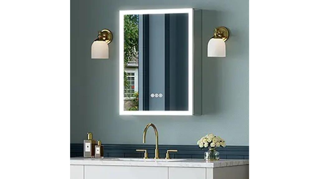 lighted mirror medicine cabinet