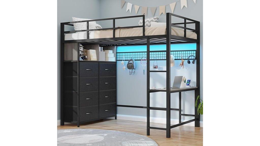 loft bed with desk