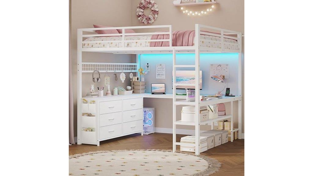 loft bed with desk