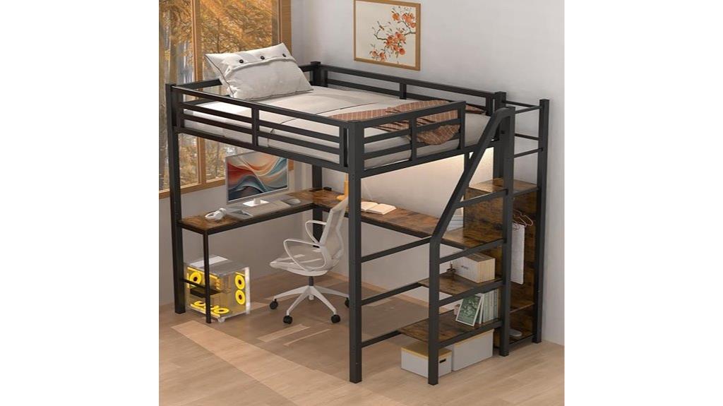 loft bed with desk