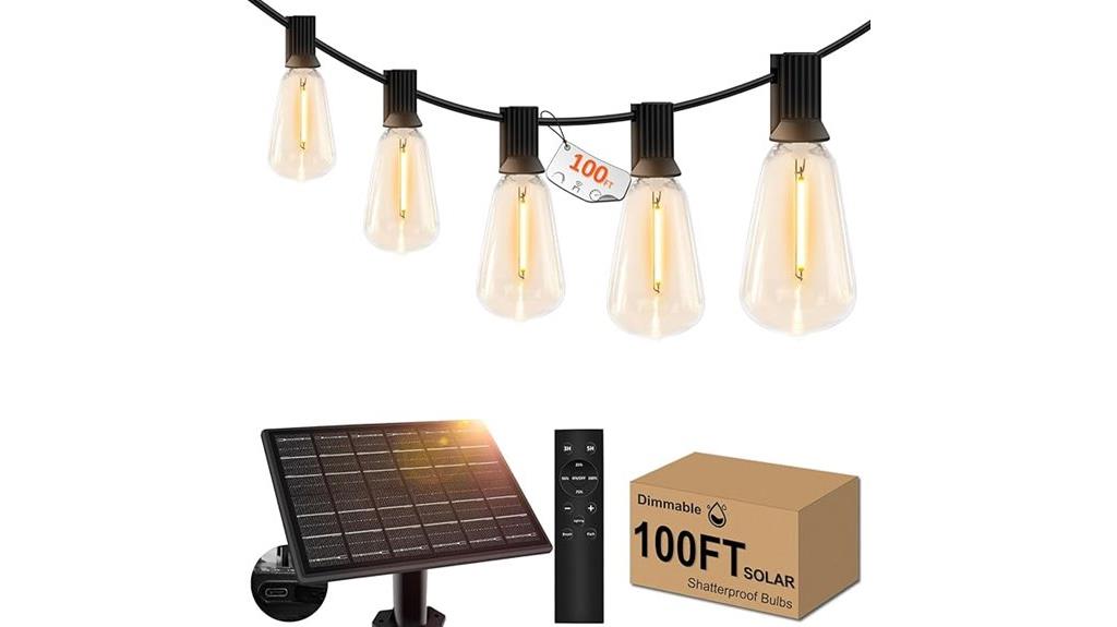 long outdoor solar string lights