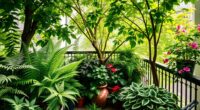 low sun balcony plants