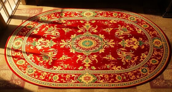 luxurious oval silk carpets