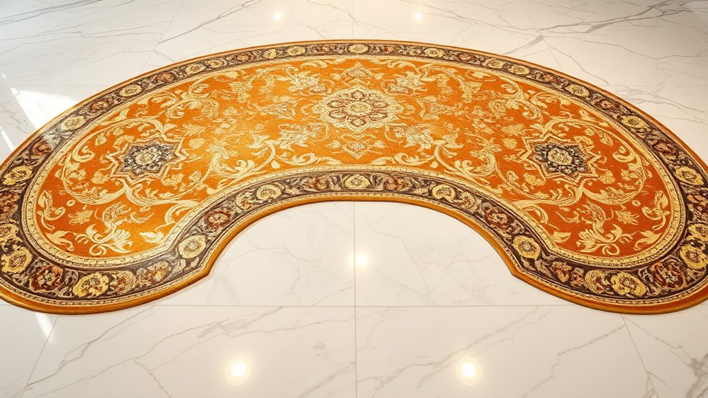 luxury metallic silk carpets