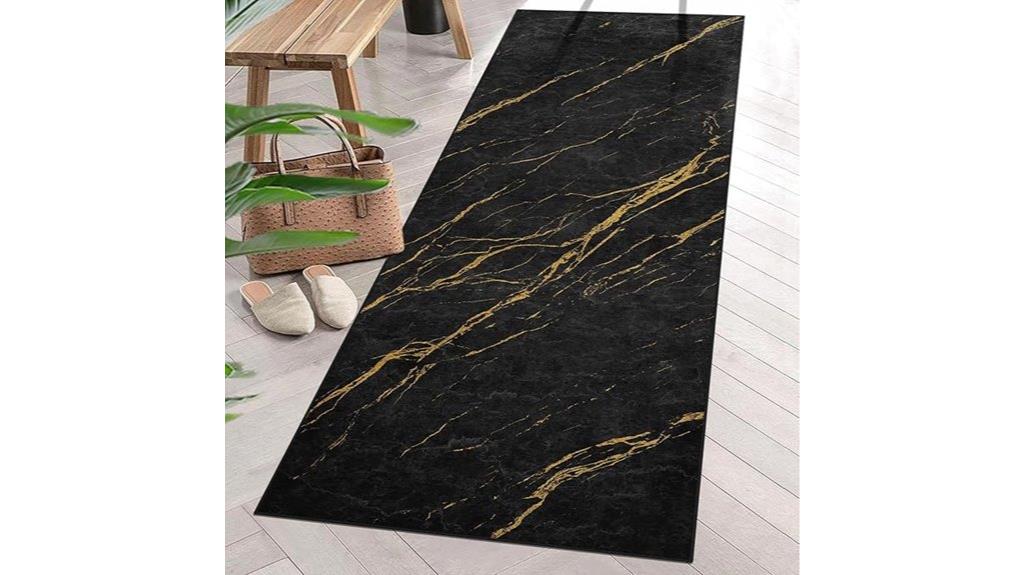 marble design non slip rug