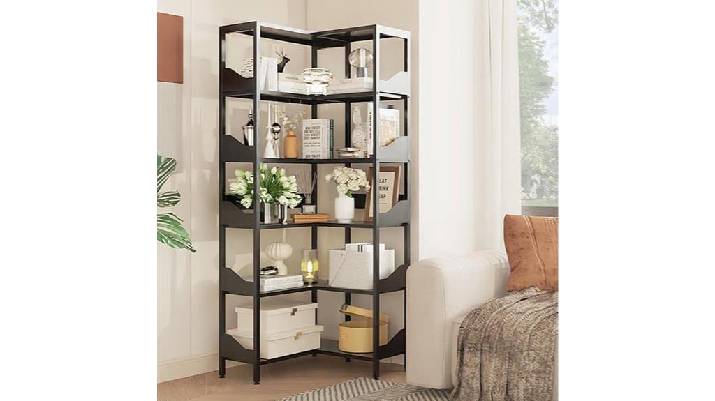 metal corner storage shelf