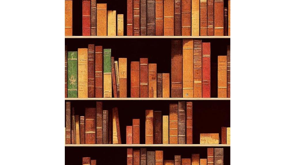 mid century bookshelf wallpaper