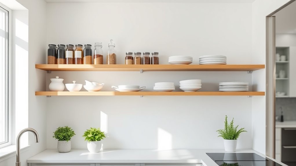 minimalist small kitchen storage
