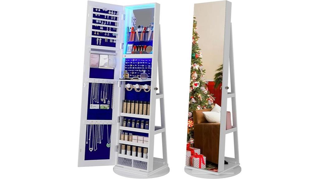mirror with storage compartments