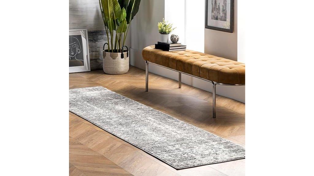 modern grey ivory runner