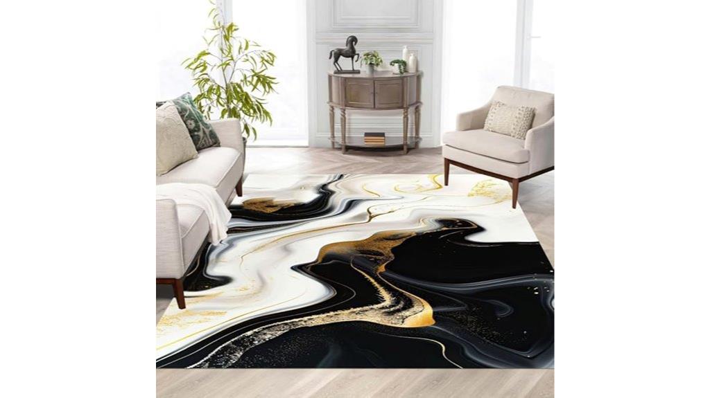 modern liquid marble rug