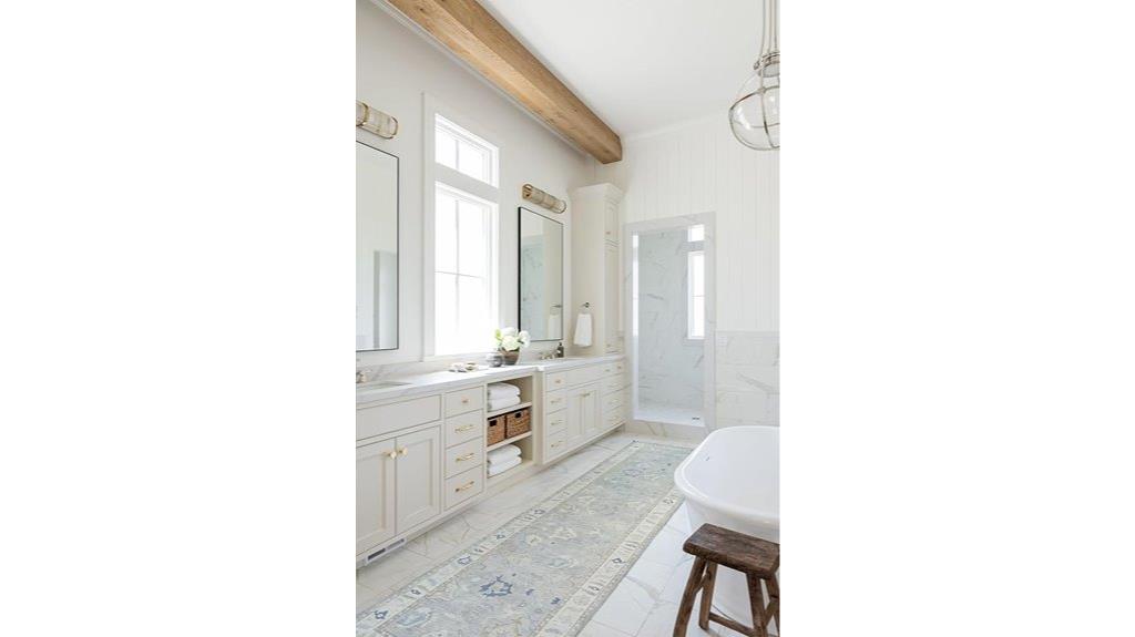 modern oushak runner rug