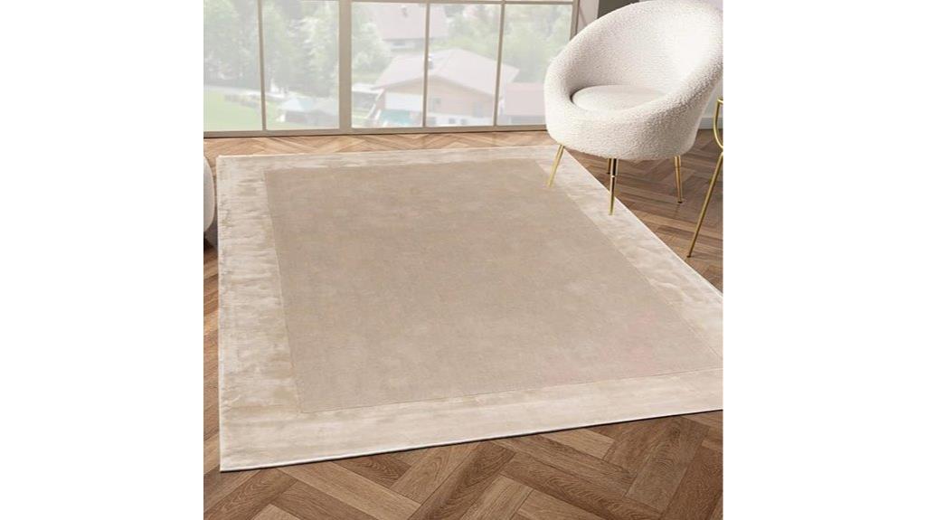 modern wool silk rug