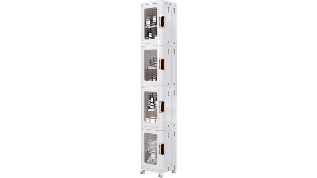 multi tier plastic storage cabinet
