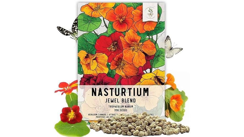 multicolored edible nasturtium seeds