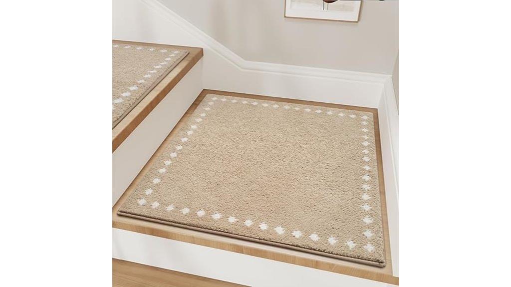 non slip beige stair mat