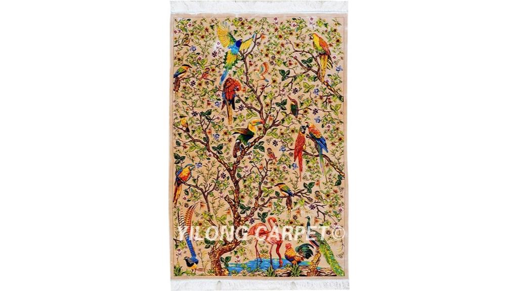 oriental handmade silk rug