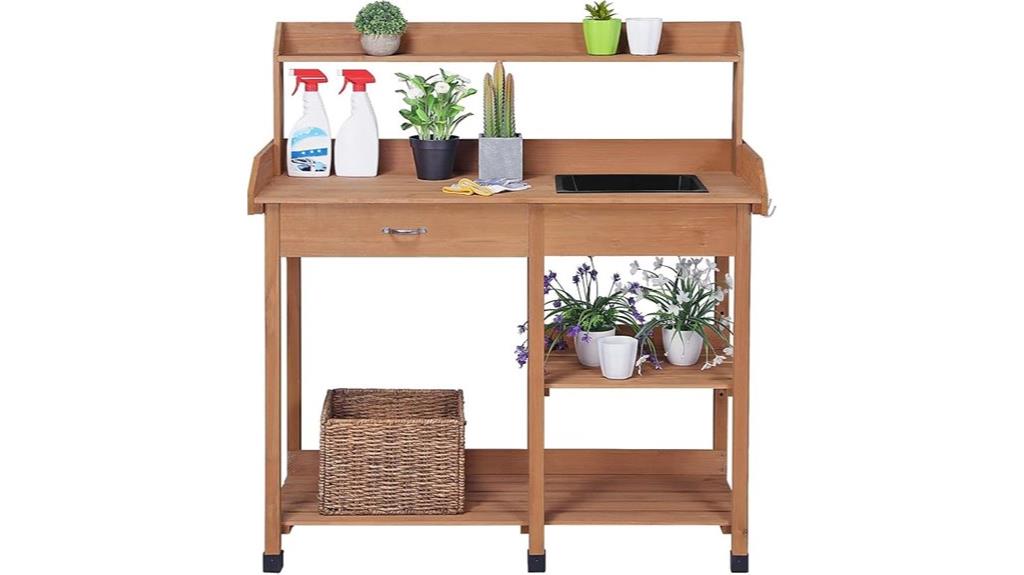 outdoor garden potting station