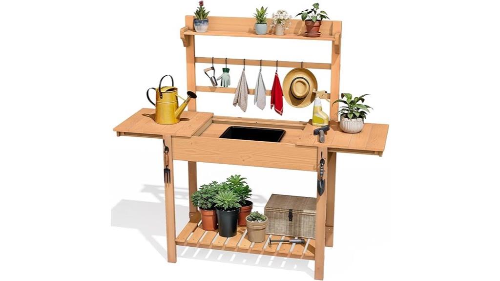 outdoor potting bench