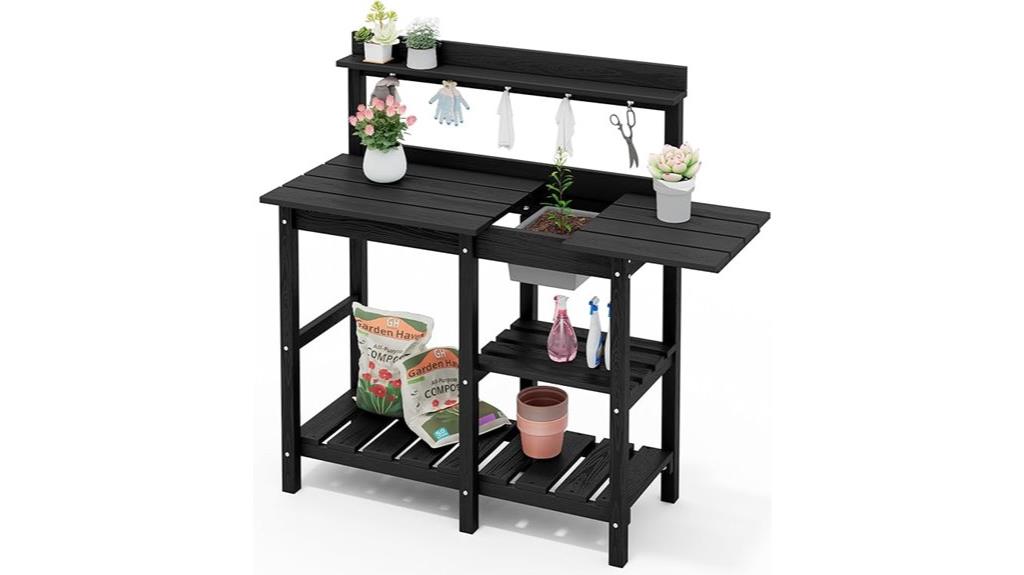 outdoor potting bench sink