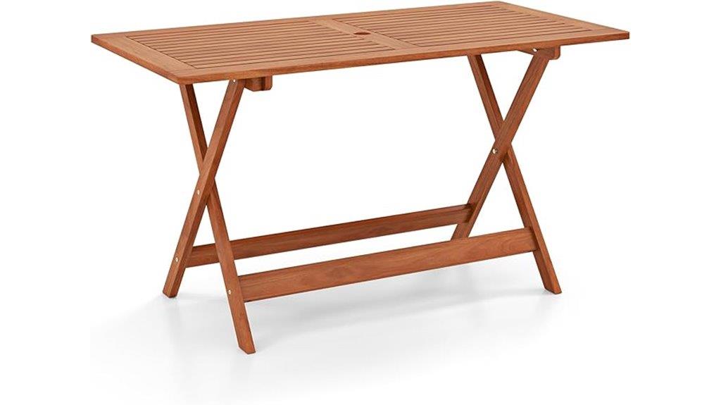 outdoor table with umbrella