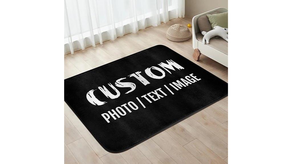 personalized logo photo rug
