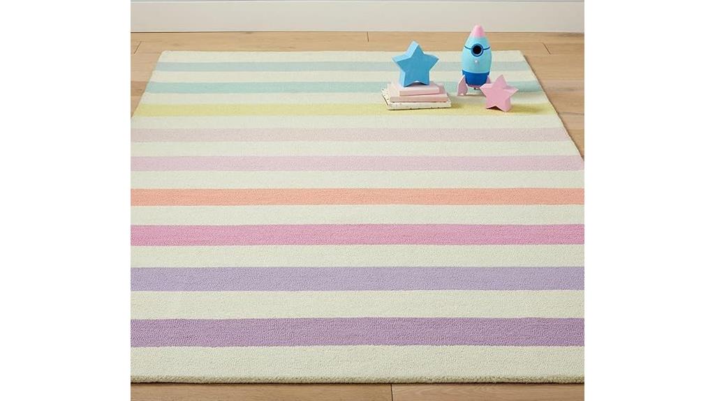 pink handmade wool rug
