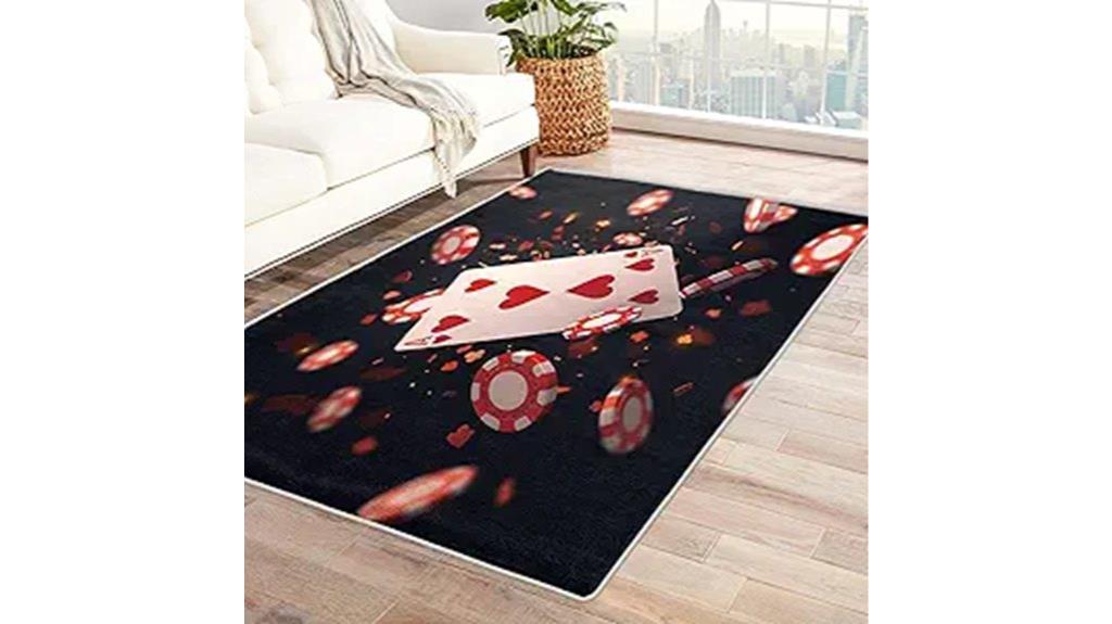 poker chips door rug