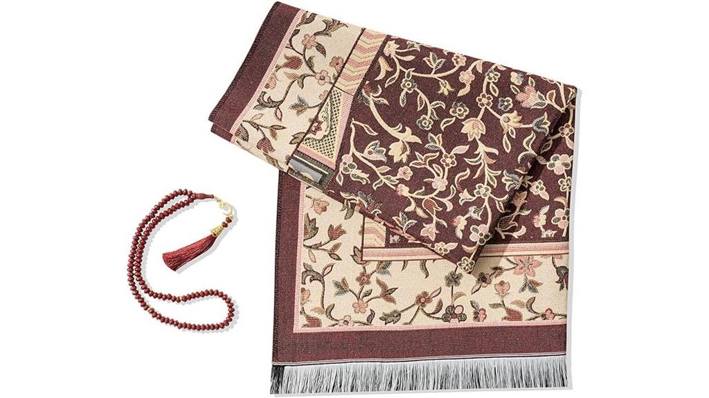 portable beaded prayer rug