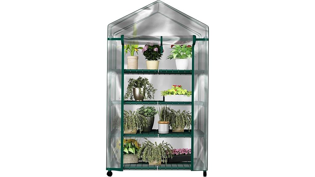 portable four tier greenhouse