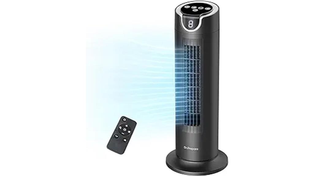 quiet oscillating tower fan