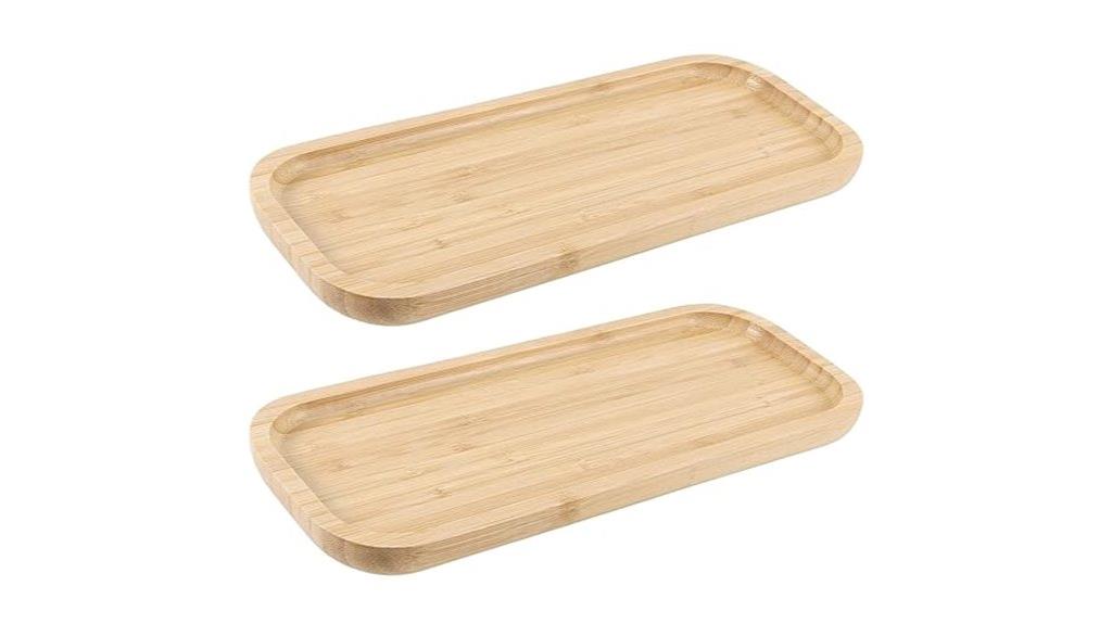 rectangle bamboo plant saucers