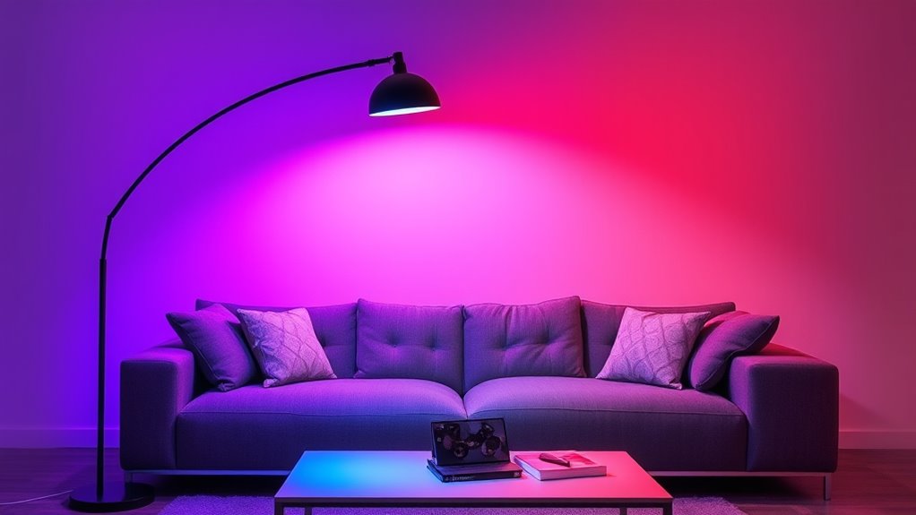 rgb floor lamps with app